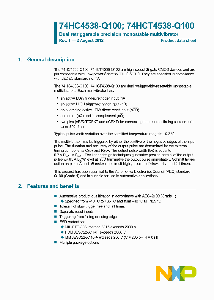 74HC4538PW-Q100_8309793.PDF Datasheet