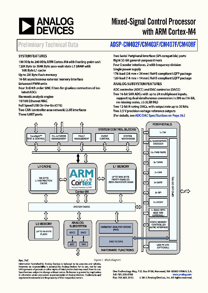 ADSP-CM402F_8311540.PDF Datasheet