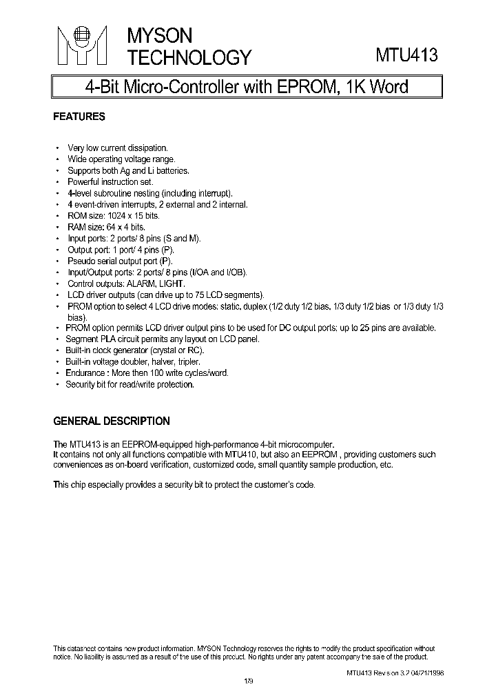 MTU413_8311758.PDF Datasheet