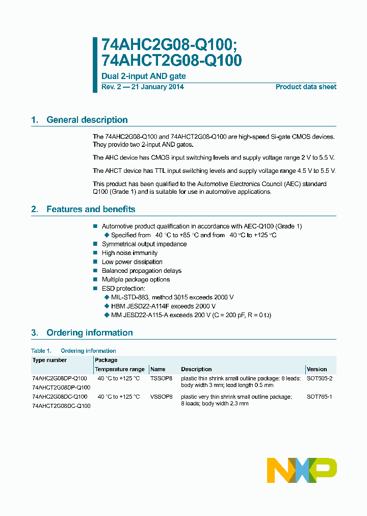 74AHC2G08DC-Q100_8314396.PDF Datasheet