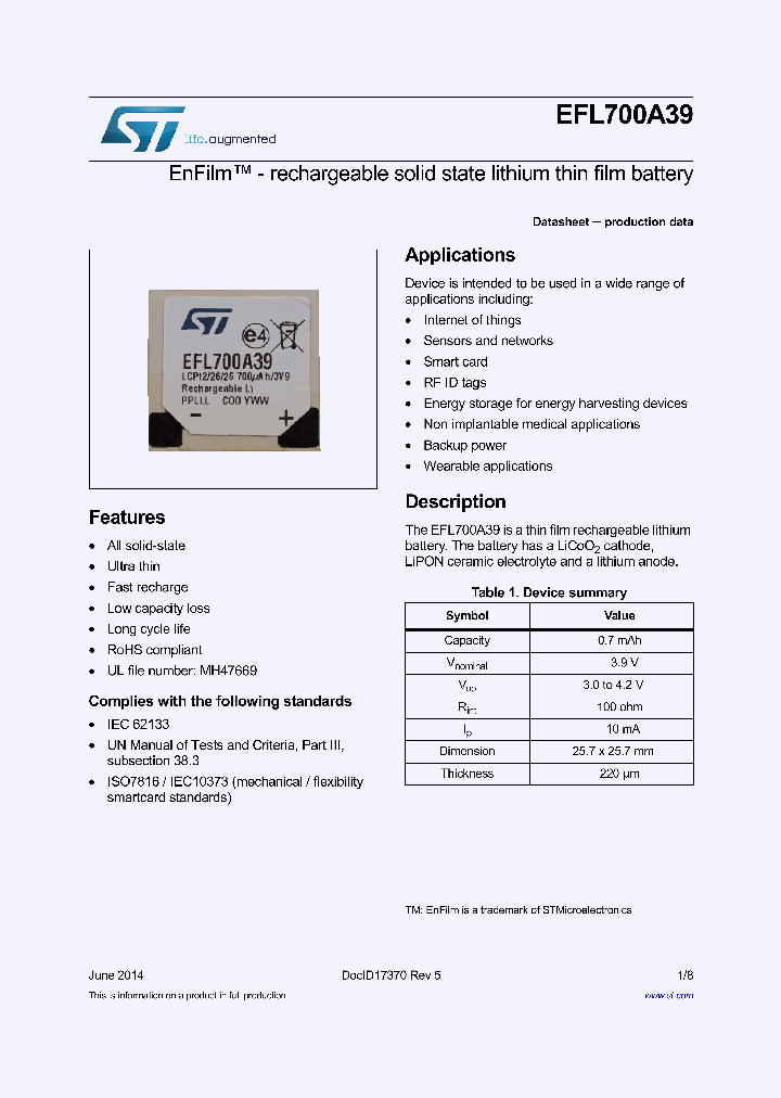 EFL700A39-RL_8316033.PDF Datasheet