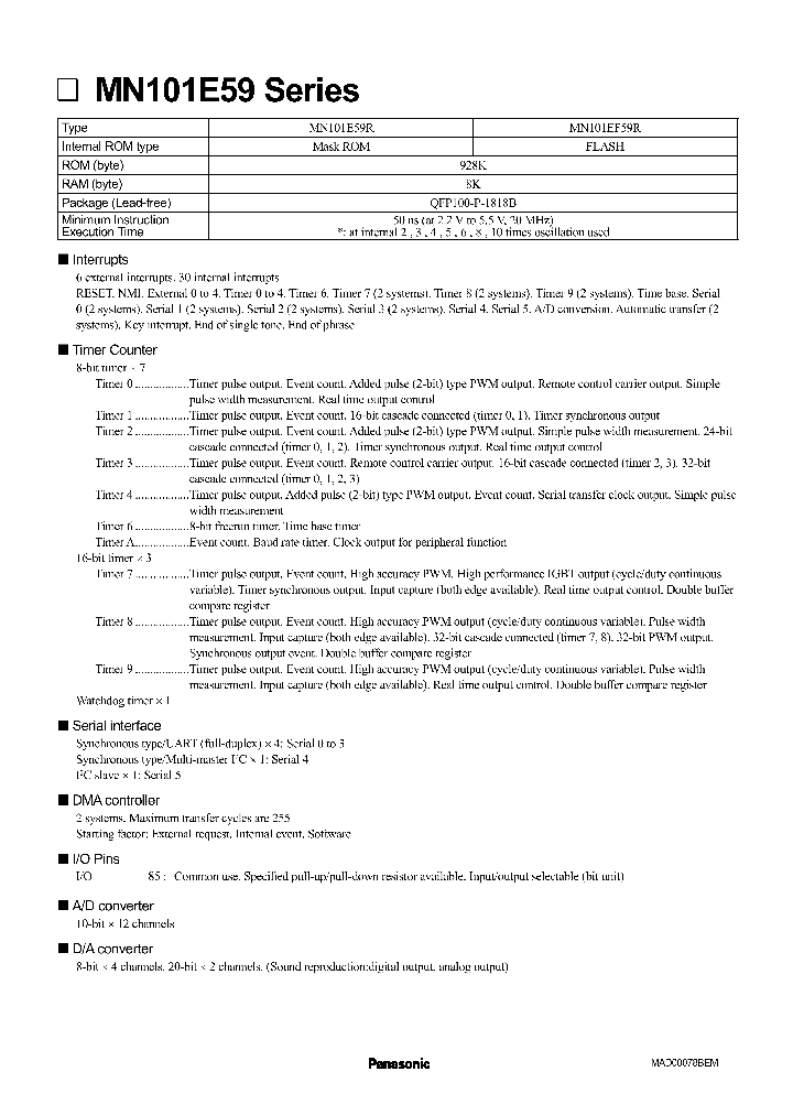 MN101E59R_8325110.PDF Datasheet