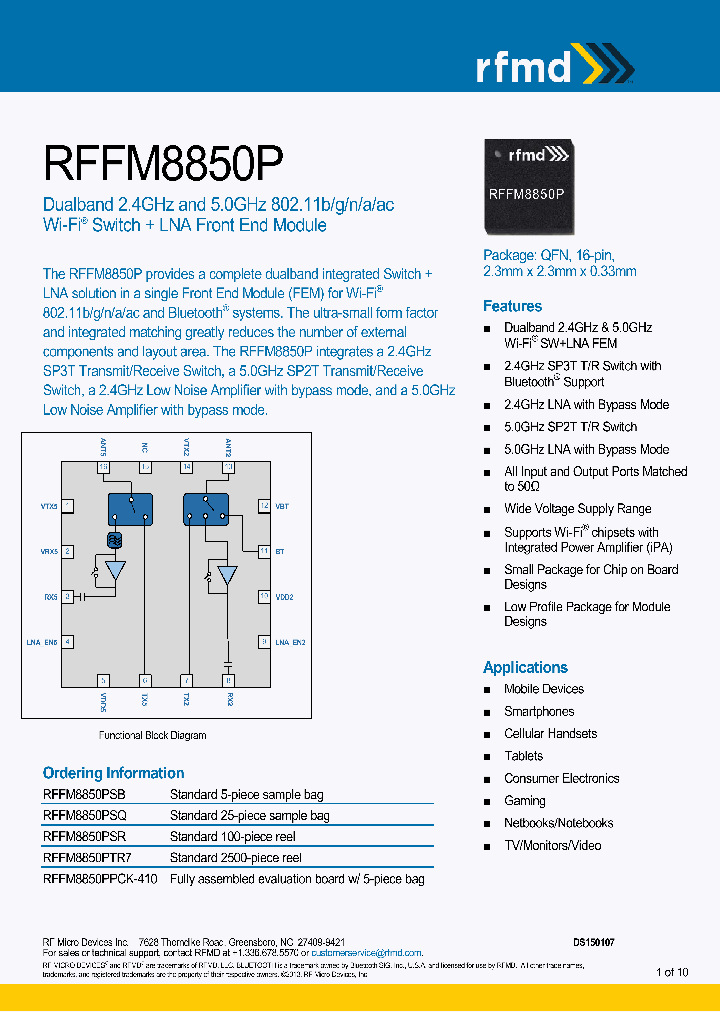 RFFM8850PPCK-410_8328028.PDF Datasheet
