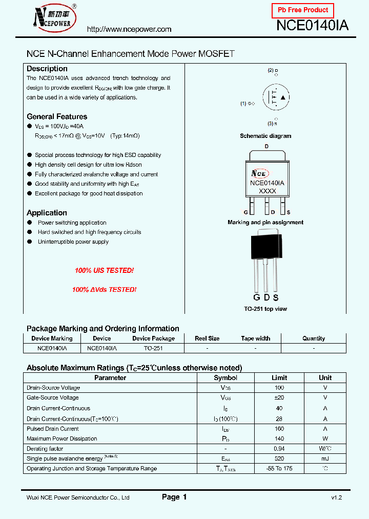 NCE0140IA_8332579.PDF Datasheet