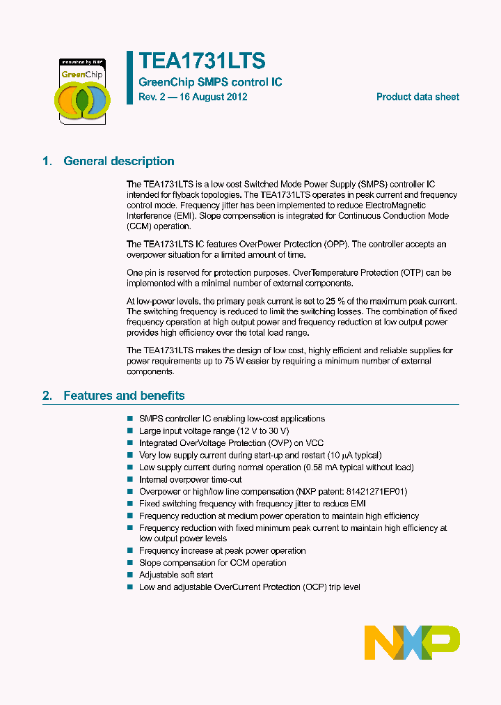 TEA1731LTS_8333226.PDF Datasheet