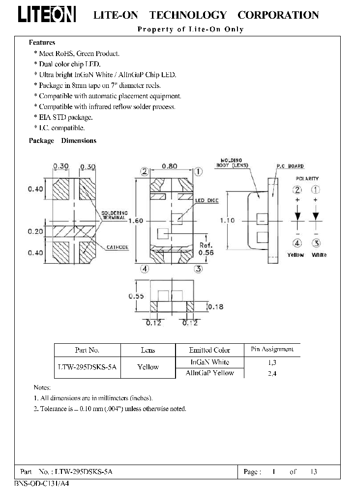 LTW-295DSKS-5A-14_8333670.PDF Datasheet