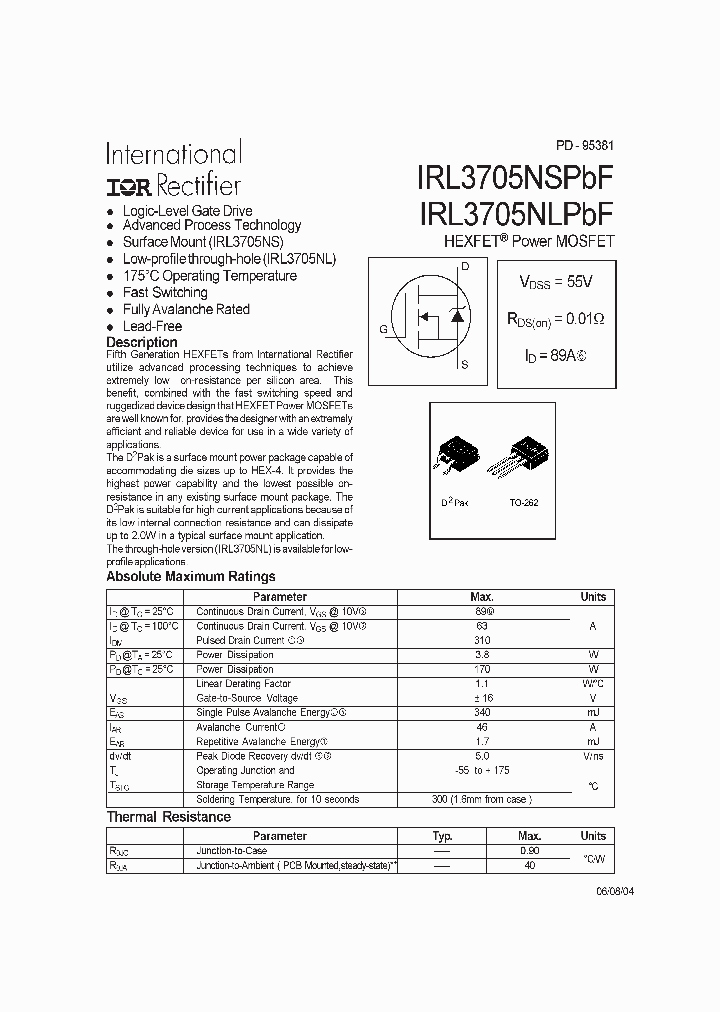 IRL3705NSTRLPBF_8336414.PDF Datasheet