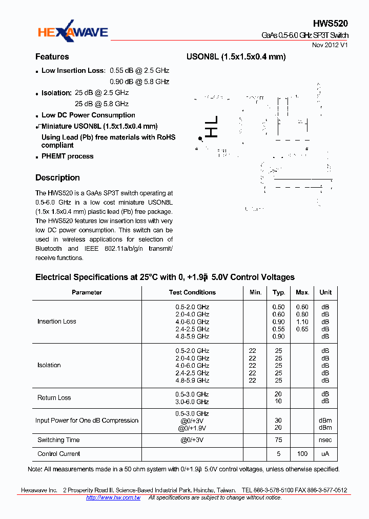 HWS520-V1_8336981.PDF Datasheet