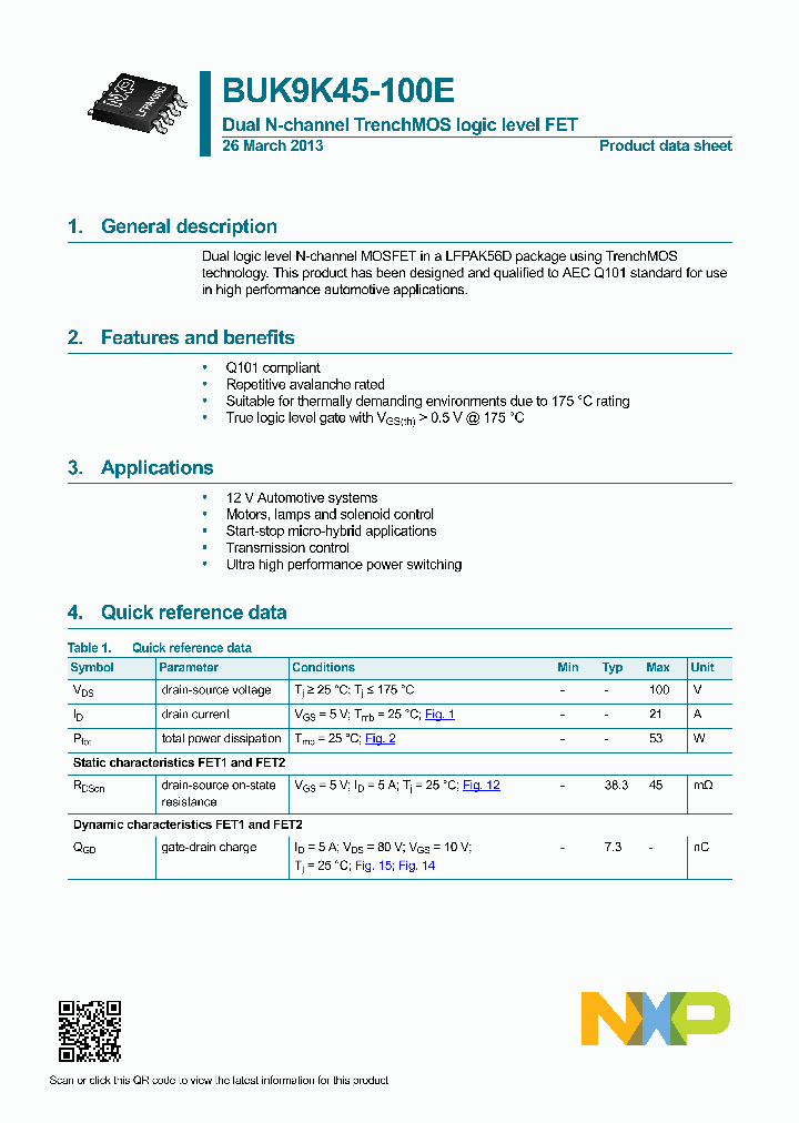 BUK9K45-100E_8338061.PDF Datasheet