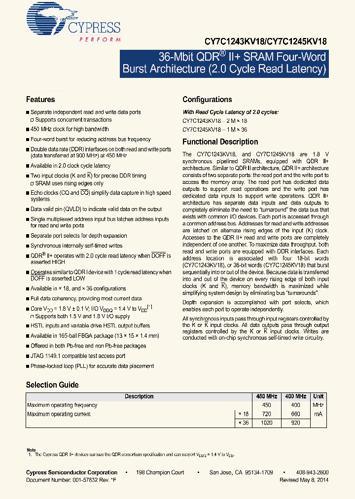 CY7C1243KV18-400BZC_8343553.PDF Datasheet