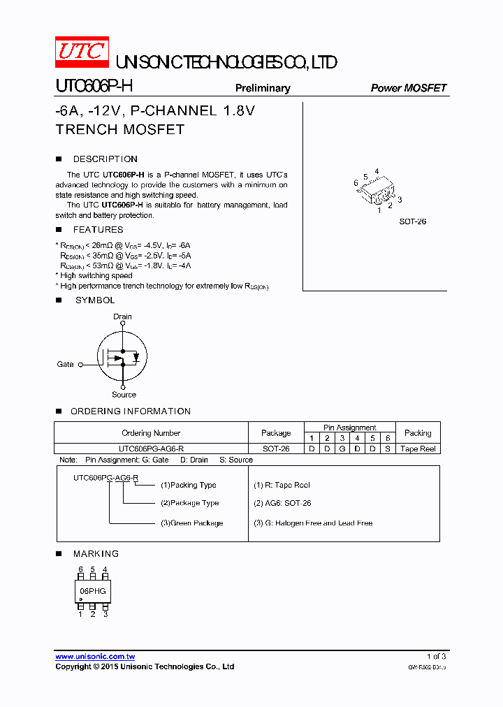 UTC606P-H_8346797.PDF Datasheet