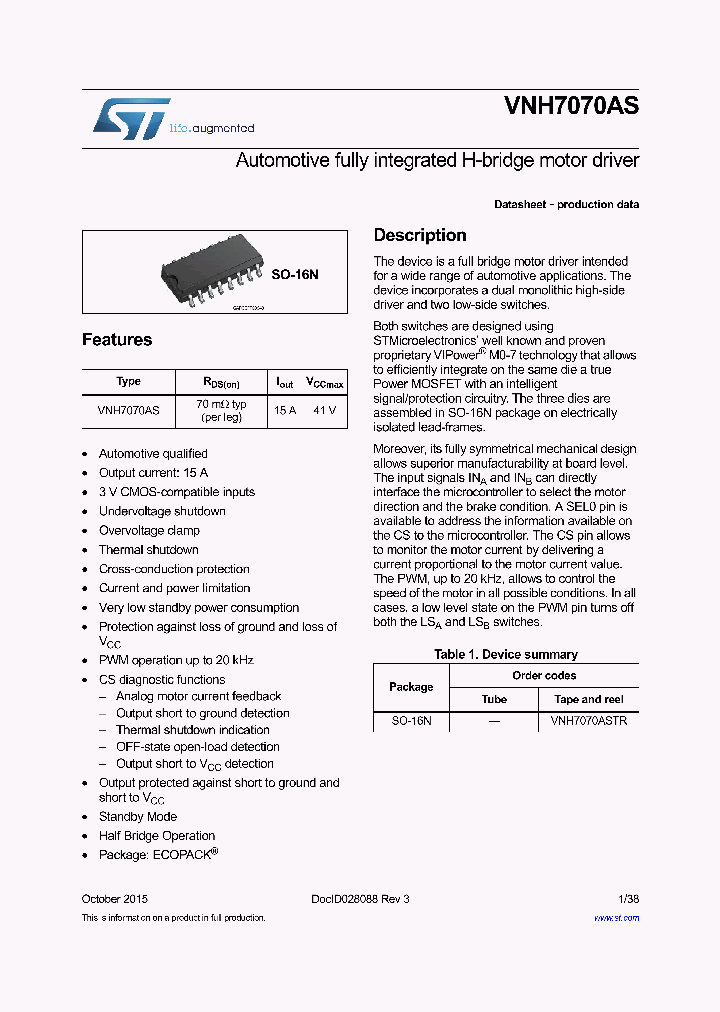 VNH7070AS_8351099.PDF Datasheet