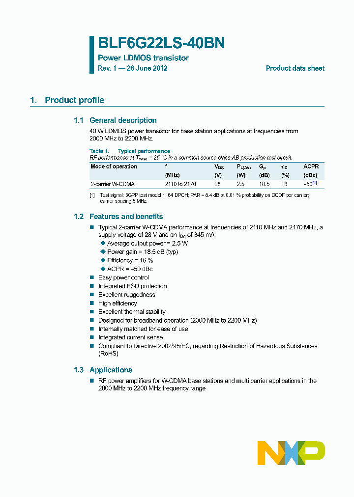 BLF6G22LS-40BN_8365746.PDF Datasheet