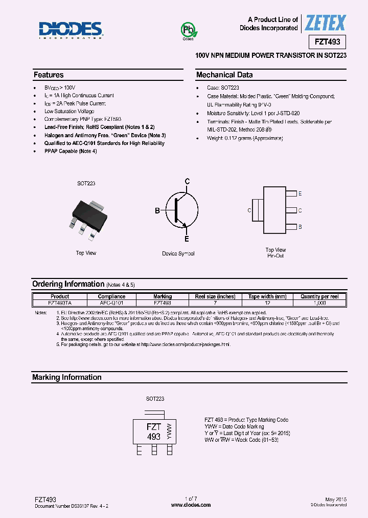 FZT493-15_8366974.PDF Datasheet