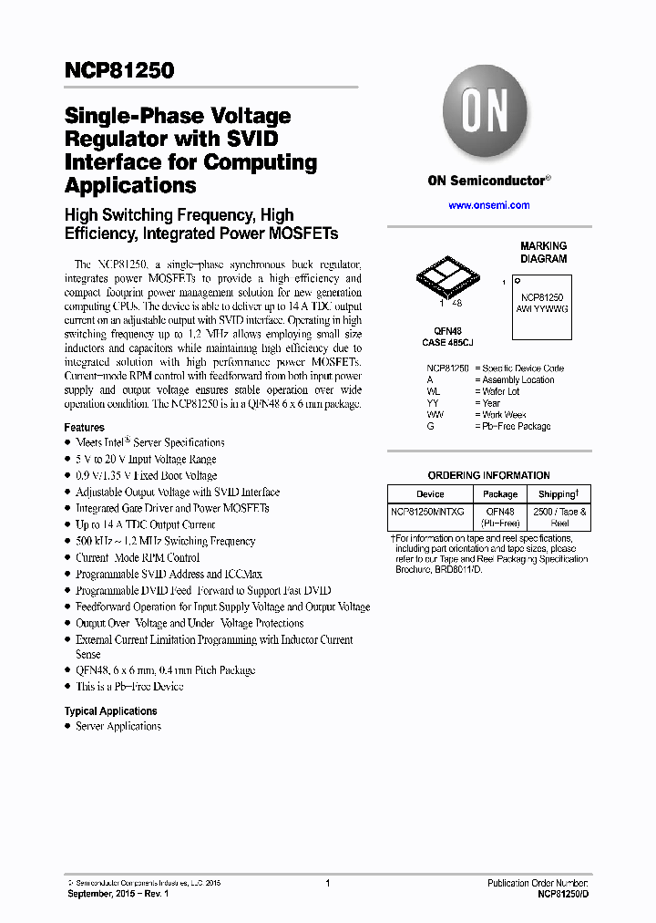 NCP81250MNTXG_8370355.PDF Datasheet