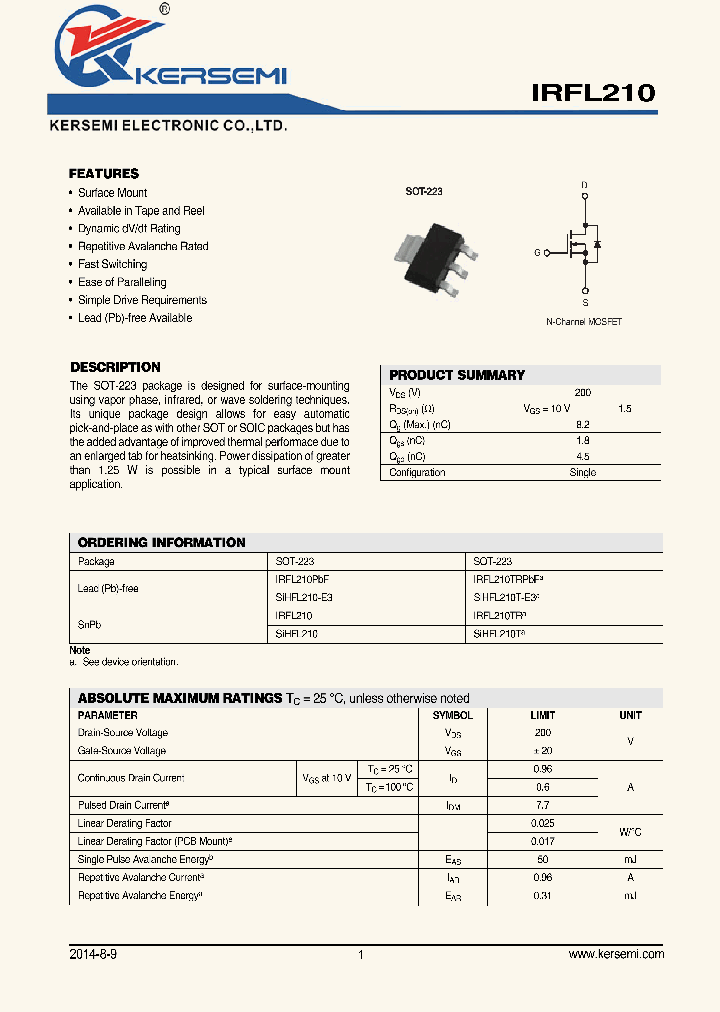 IRFL210_8371767.PDF Datasheet