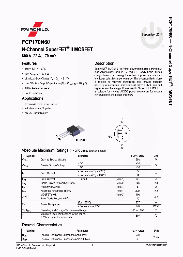 FCP170N60-15_8373185.PDF Datasheet