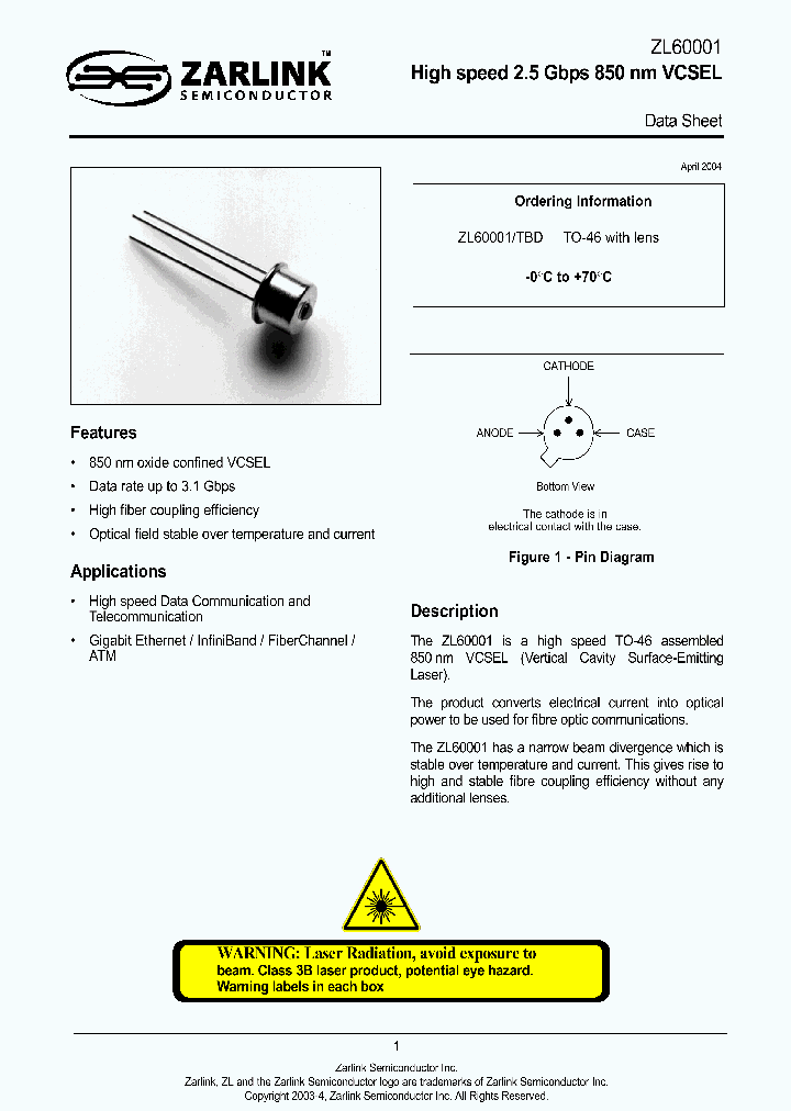 ZL60001TBD_8379938.PDF Datasheet