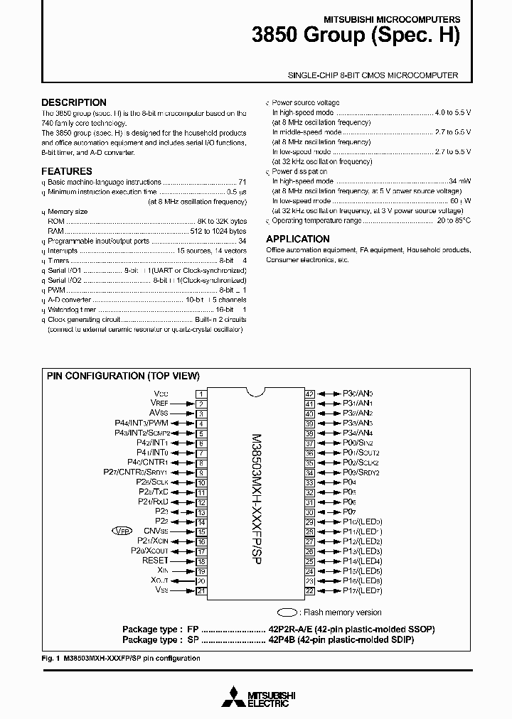 M38503E4FP_8380999.PDF Datasheet