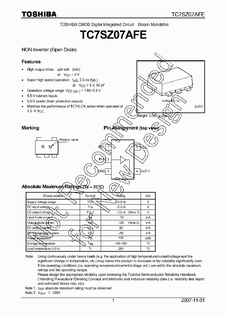 TC7SZ07AFE_8383027.PDF Datasheet