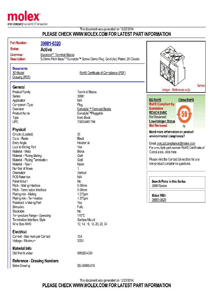 39981-0320_8383622.PDF Datasheet