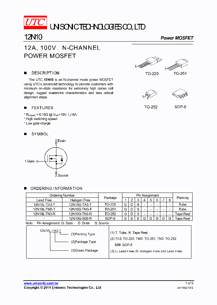 12N10G-TA3-T_8394207.PDF Datasheet