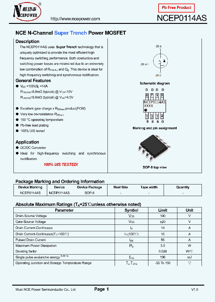 NCEP0114AS_8395382.PDF Datasheet