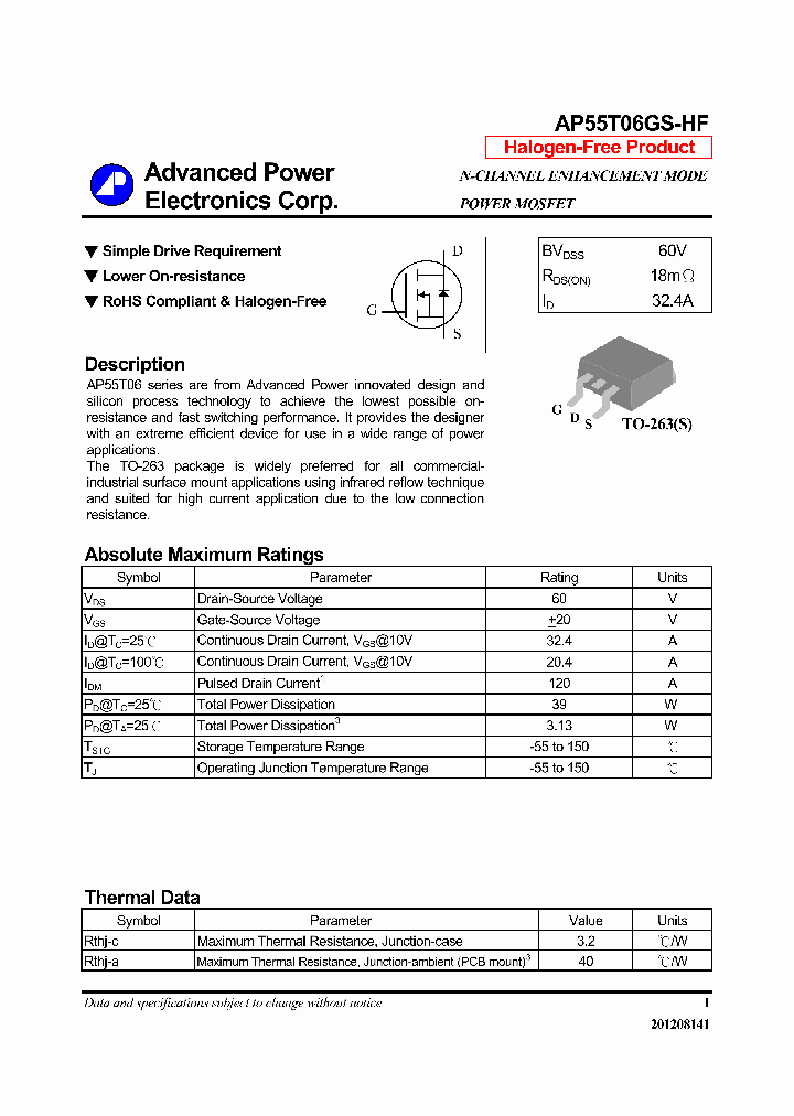 AP55T06GS-HF_8399092.PDF Datasheet