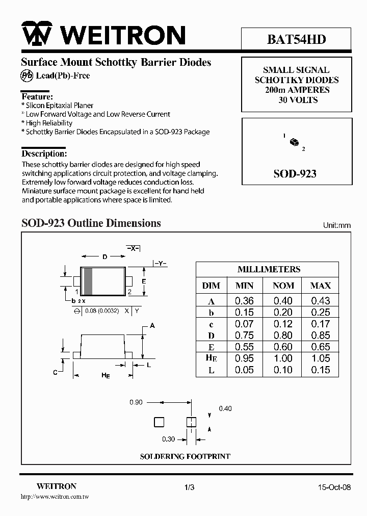 BAT54HD_8404398.PDF Datasheet