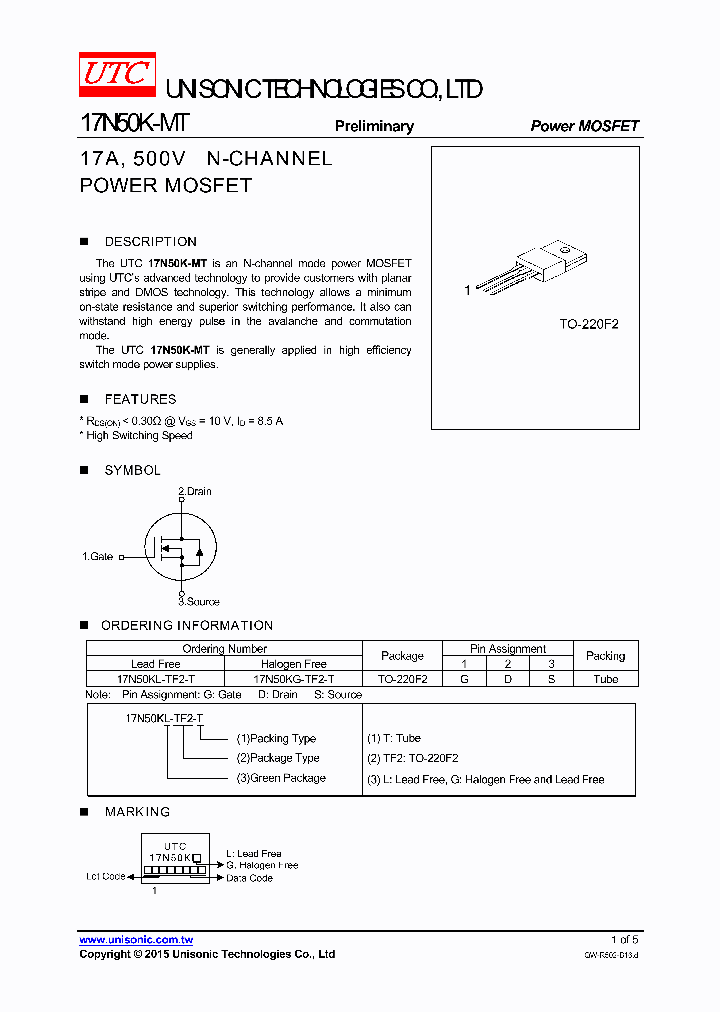 17N50KG-TF2-T_8434712.PDF Datasheet
