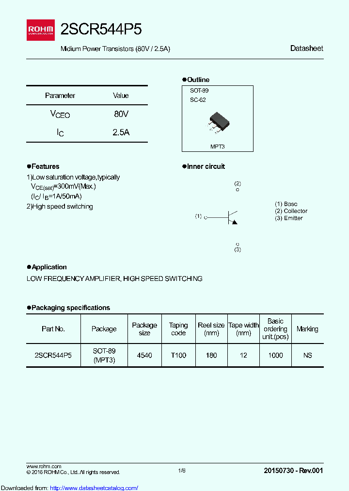 2SCR544P5_8431209.PDF Datasheet