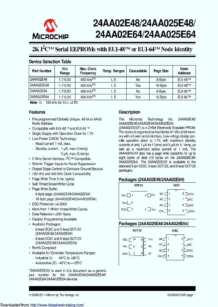 24AA02E64_8438076.PDF Datasheet