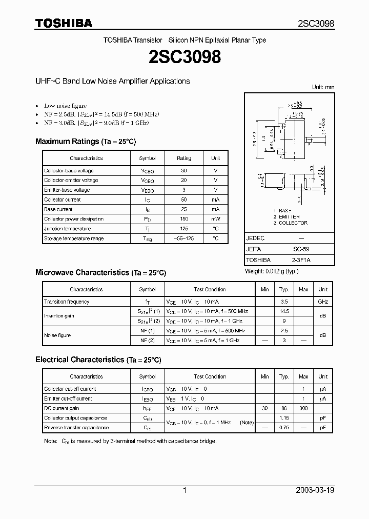 2SC3098_8439534.PDF Datasheet