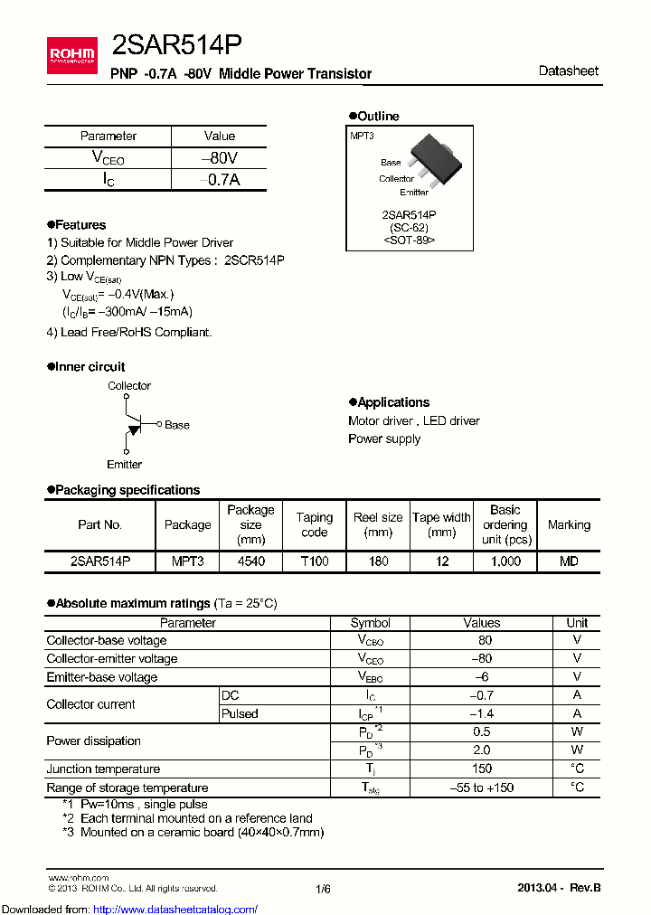 2SAR514P_8442709.PDF Datasheet