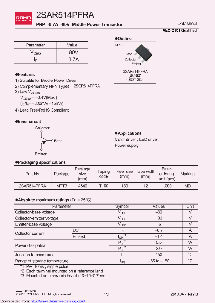 2SAR514PFRA_8442711.PDF Datasheet