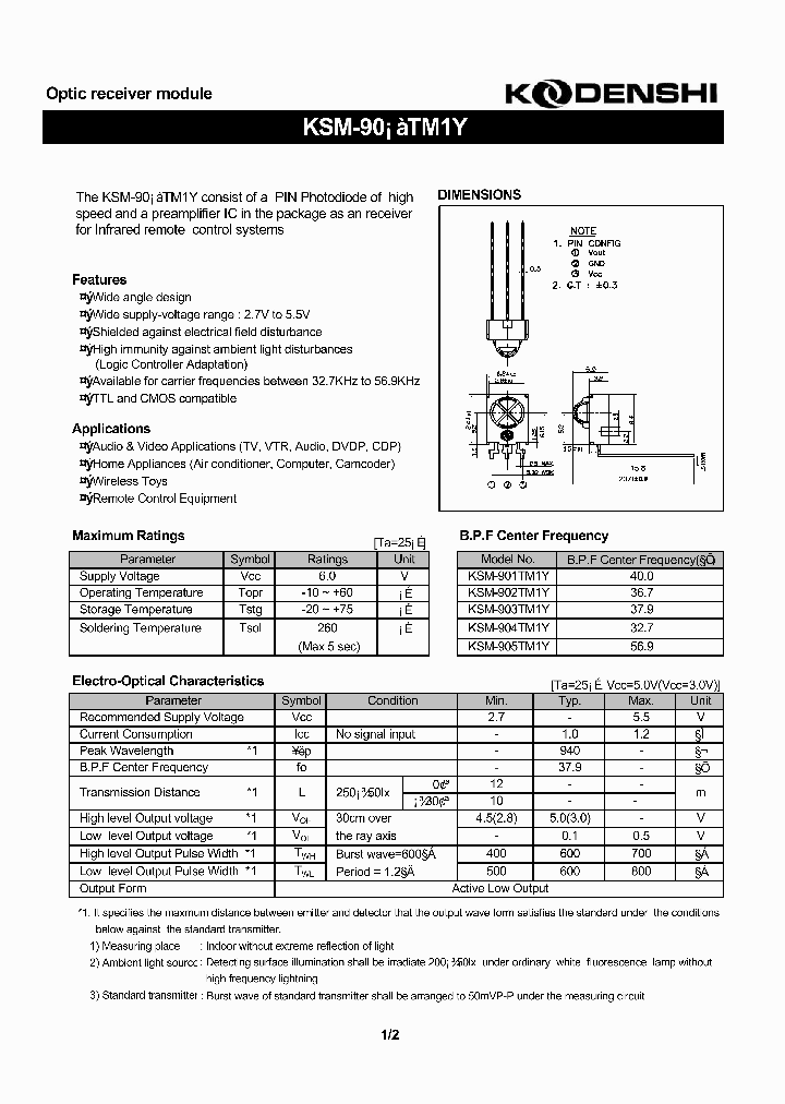 KSM-905TM1Y_8447120.PDF Datasheet