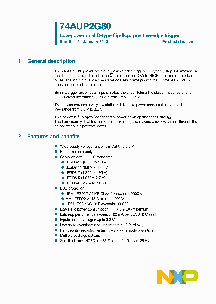 74AUP2G80GS_8455017.PDF Datasheet