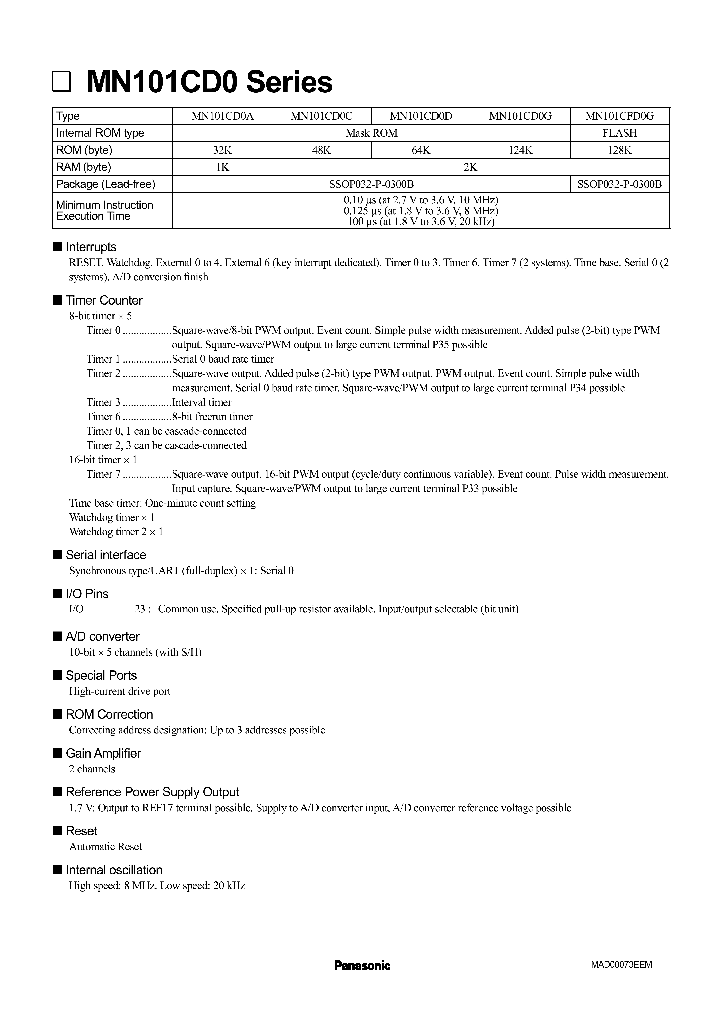 MN101CD0D_8457005.PDF Datasheet