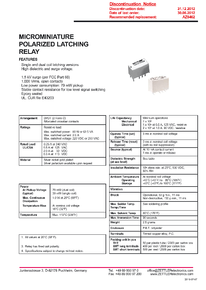 AZ833P1-9DE_8463233.PDF Datasheet