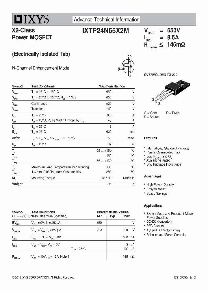 IXTP24N65X2M_8479292.PDF Datasheet