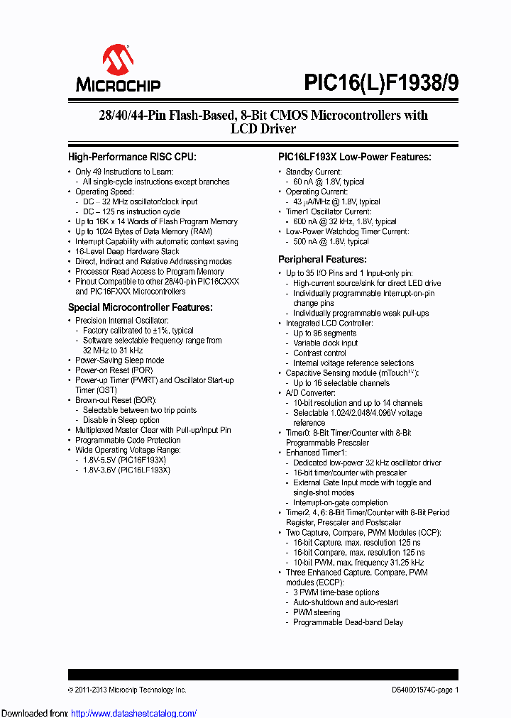 PIC16F1939-IPTVAO_8479202.PDF Datasheet