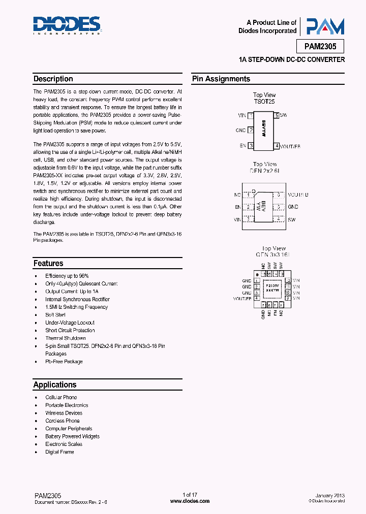 PAM2305CGFADJ_8480350.PDF Datasheet