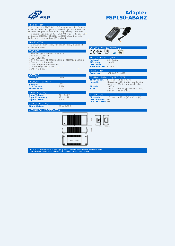 FSP150-ABAN2_8493973.PDF Datasheet