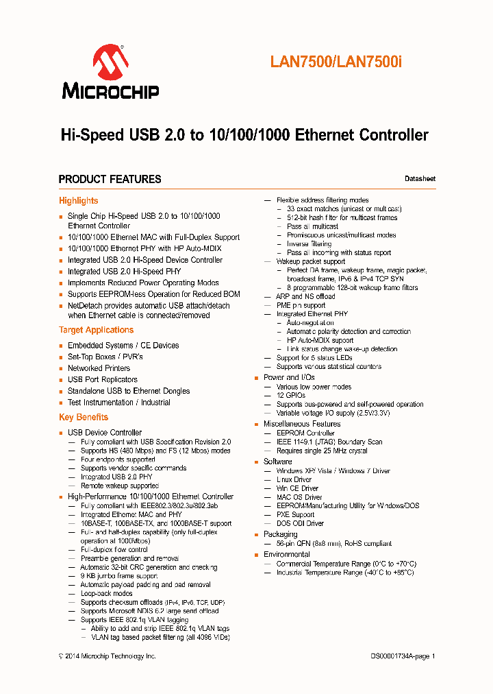 LAN7500I_8496332.PDF Datasheet