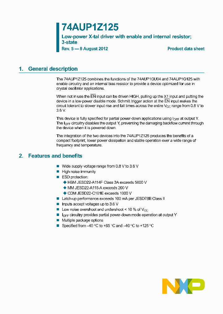74AUP1Z125GS_8497704.PDF Datasheet