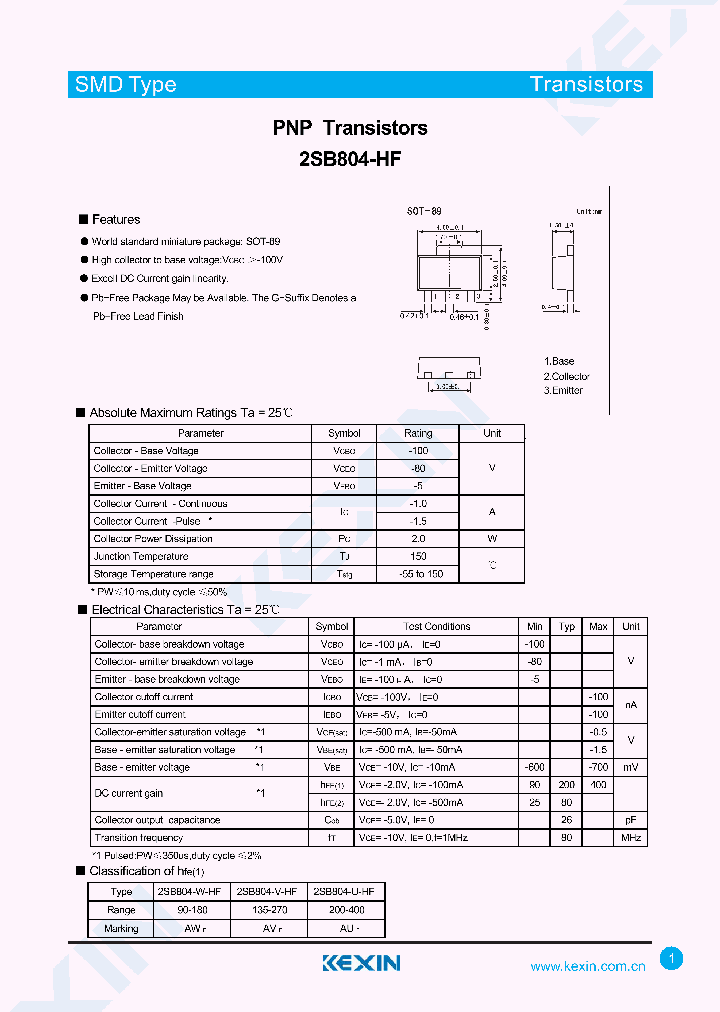 2SB804-U-HF_8498818.PDF Datasheet