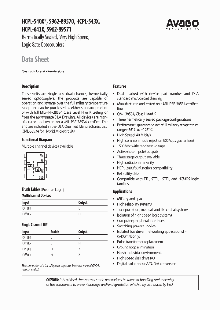 HCPL-540K_8507159.PDF Datasheet