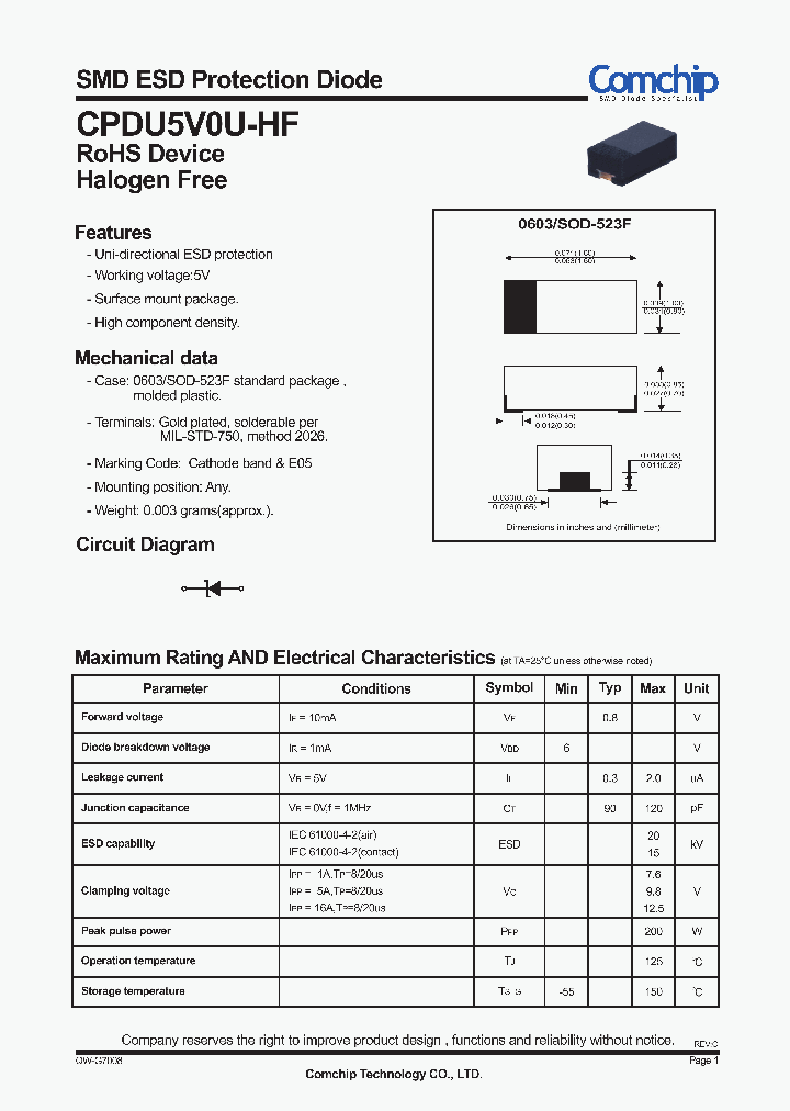 CPDU5V0U-HF_8508239.PDF Datasheet