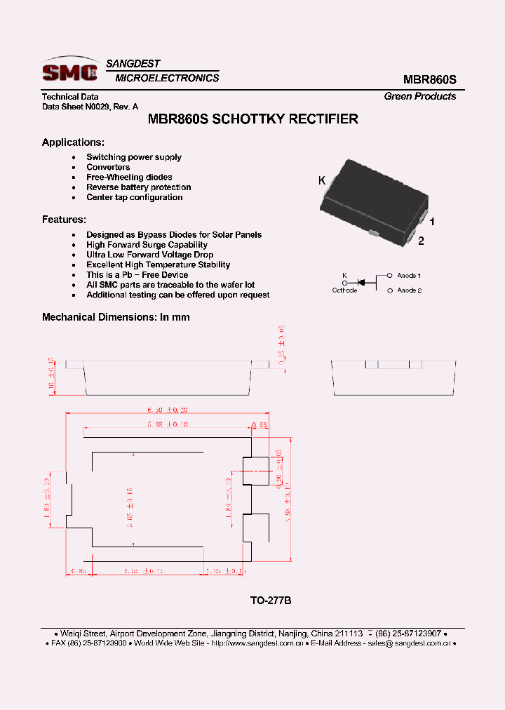 MBR860S_8525805.PDF Datasheet