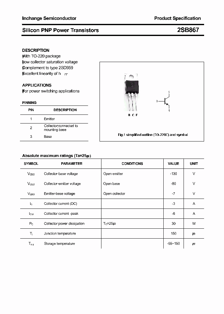 2SB867_8531678.PDF Datasheet